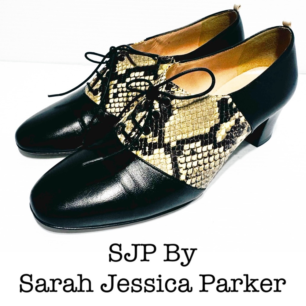 SJP by Sarah Jessica Parker Chaucer Oxford Lace Up Ankle Booties Size 37
